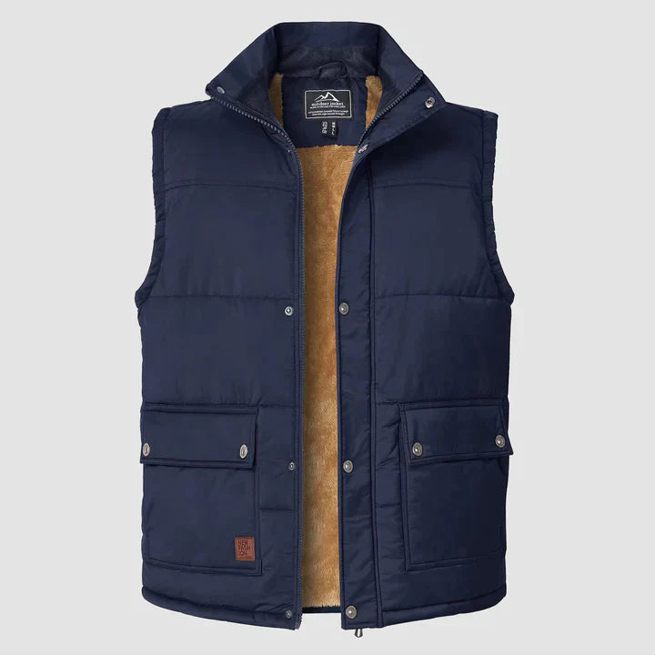 Men's Quilted Bodywarmer | Multiple Pockets | Outdoor | Winter - Navy