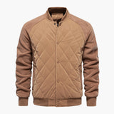 Men's Quilted Bomber | Fleece Sleeves | Winter - Khaki