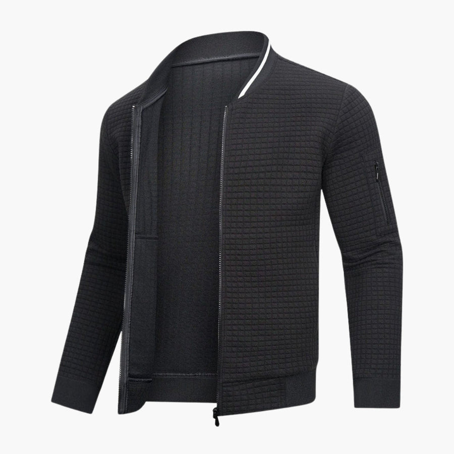 Men's Quilted Bomber | Textured Pattern | Winter