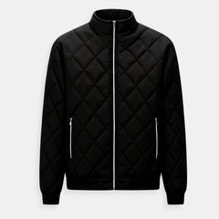 Men's Quilted Jacket | Diamond Pattern | Winter