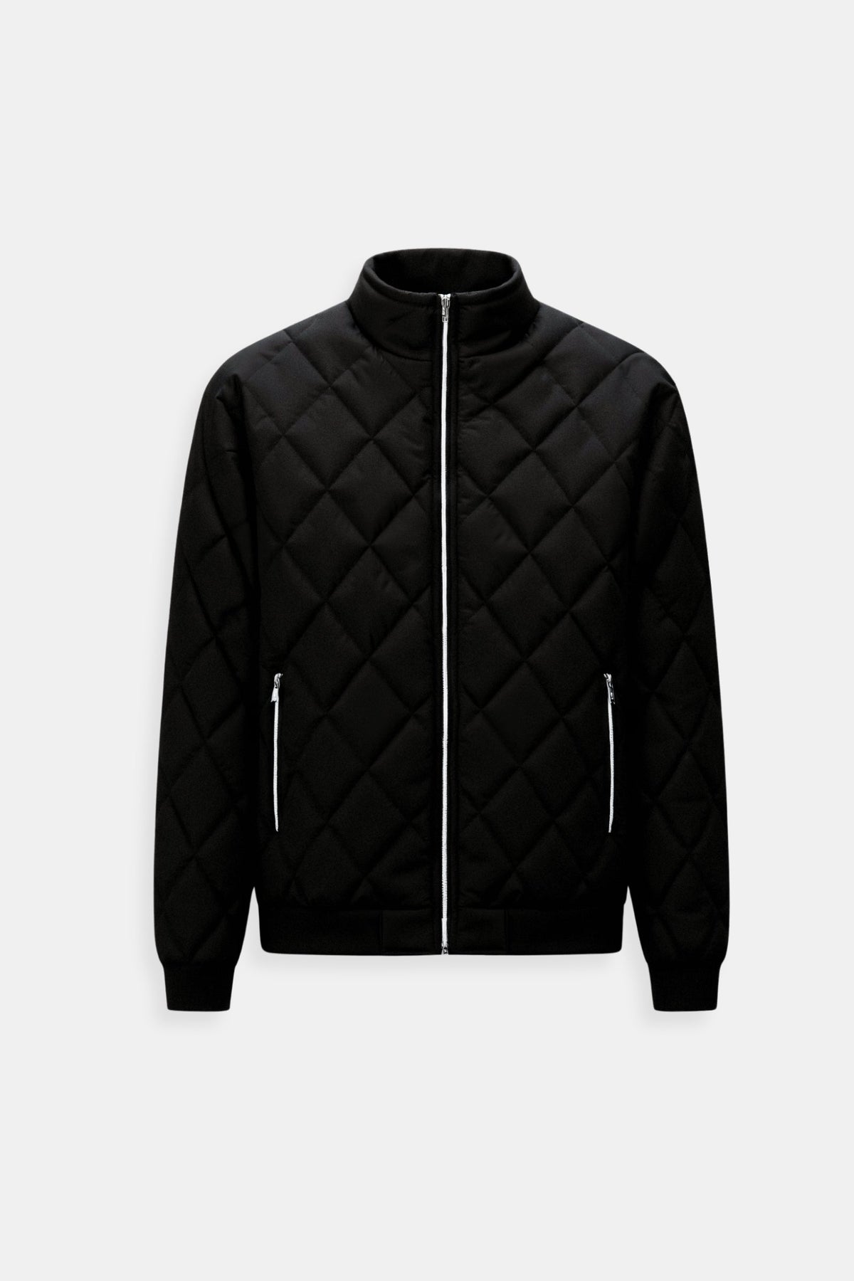 Men's Quilted Jacket | Diamond Pattern | Winter