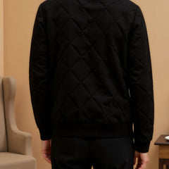 Men's Quilted Jacket | Diamond Pattern | Winter