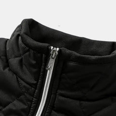 Men's Quilted Jacket | Diamond Pattern | Winter
