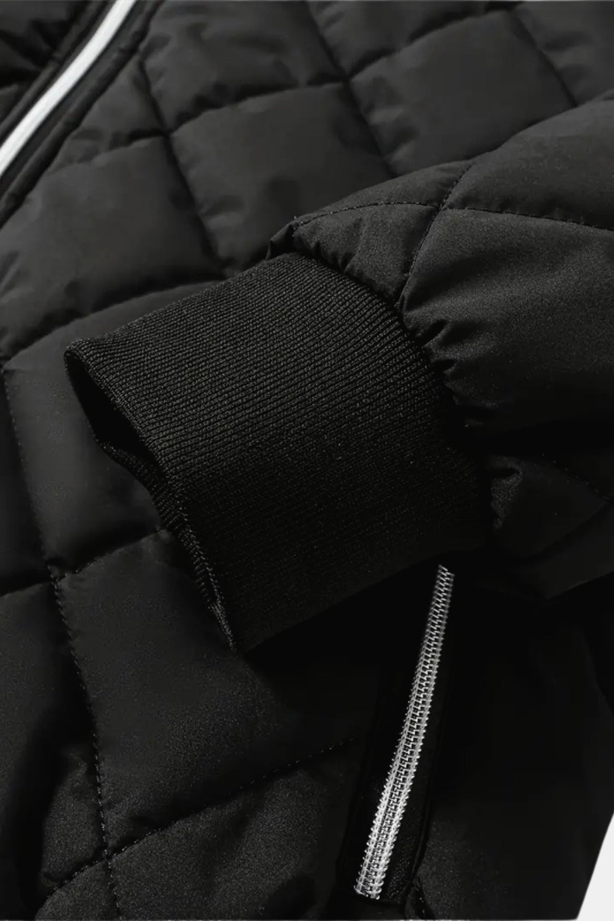 Men's Quilted Jacket | Diamond Pattern | Winter