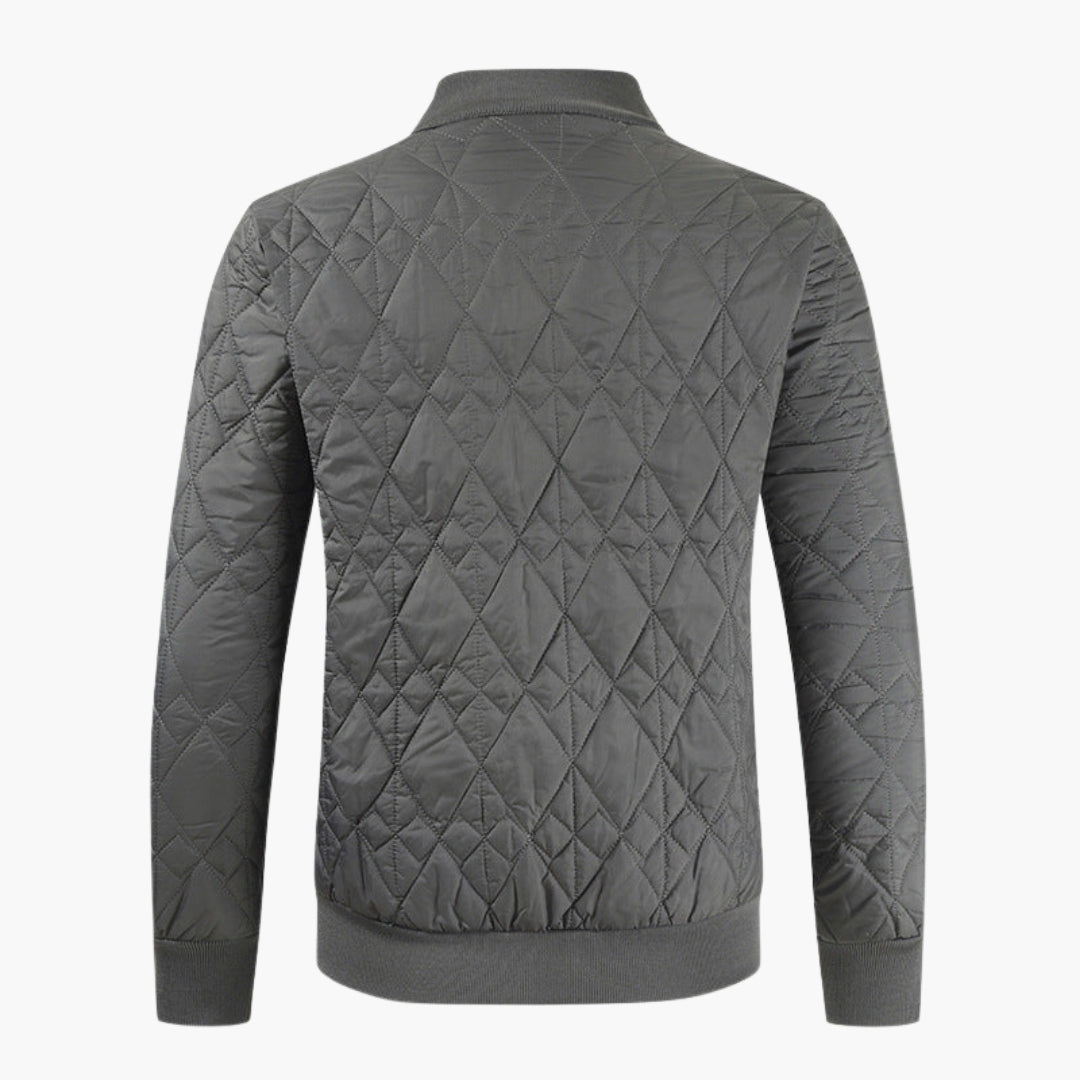 Men's Quilted Jacket | Patterned Lining | Cozy | Winter