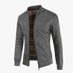 Men's Quilted Jacket | Patterned Lining | Cozy | Winter