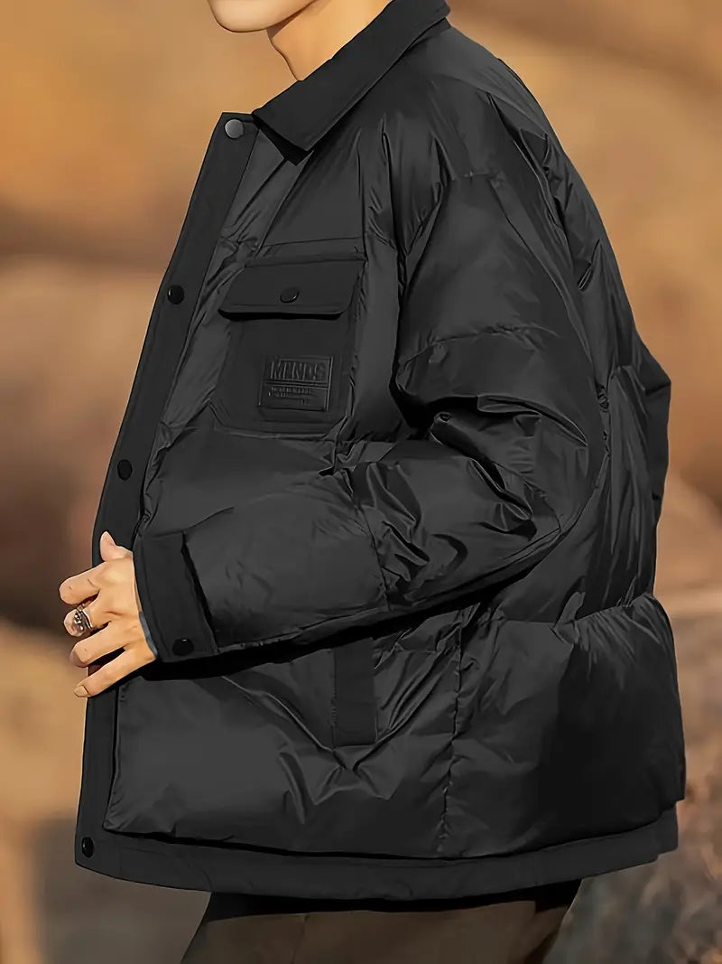 Men's Quilted Shirt Jacket | Minimalist | Winter