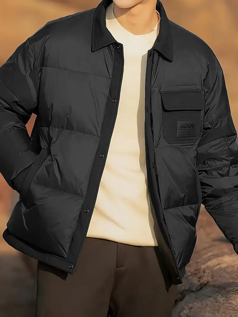 Men's Quilted Shirt Jacket | Minimalist | Winter