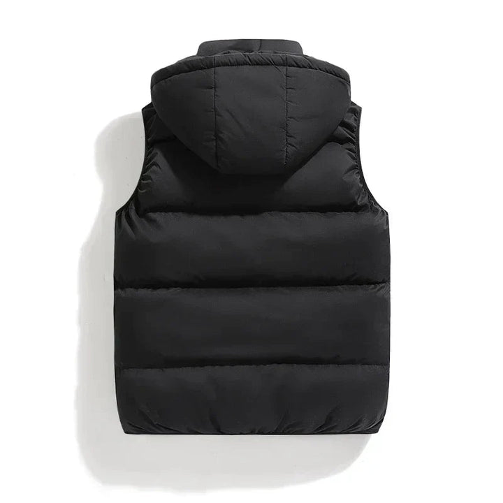 Men's Quilted Vest | With Hood | Sleeveless | Autumn