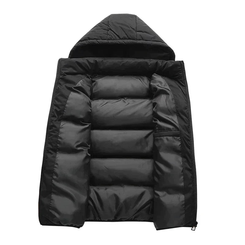 Men's Quilted Vest | With Hood | Sleeveless | Autumn
