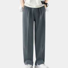 Men's Relaxed Fit Pants | Elastic Waist | Spring - Gray