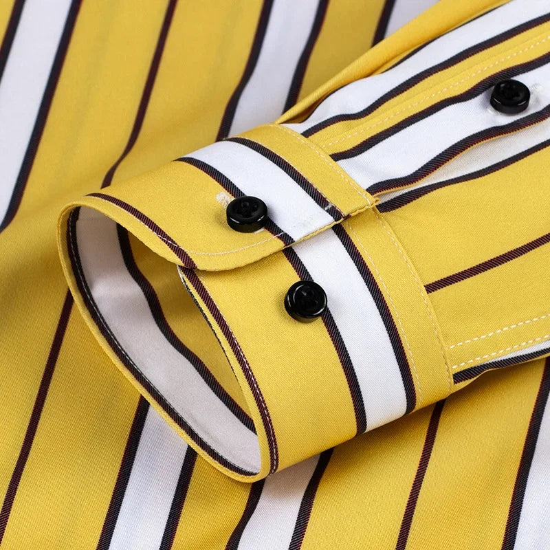Men's Relaxed Striped Cotton Shirt - Casual Sophistication | Spring