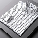 Men's Relaxed Striped Cotton Shirt - Casual Sophistication | Spring - White