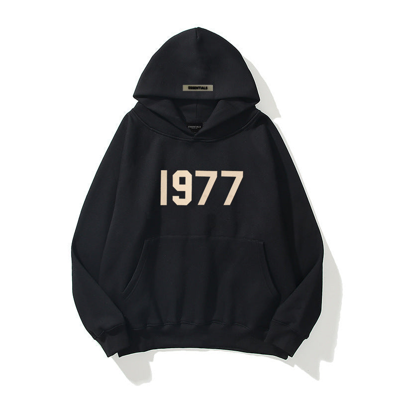 Men's Retro Street Style Winter Hoodie - Loose Fit