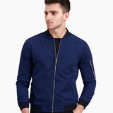 Men's Ribbed Collar Bomber | Mid-Season | Autumn - Navy