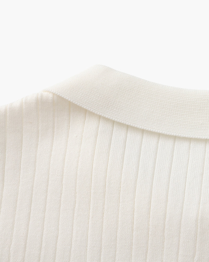Men's Ribbed Polo Shirt | Structured | Summer