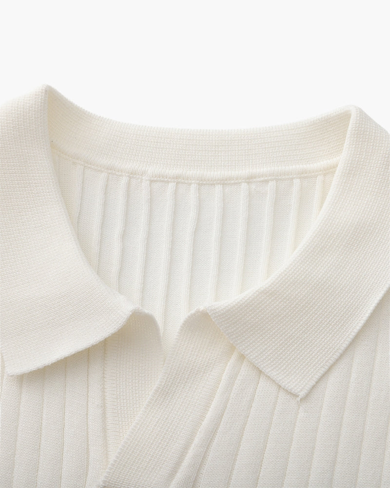 Men's Ribbed Polo Shirt | Structured | Summer