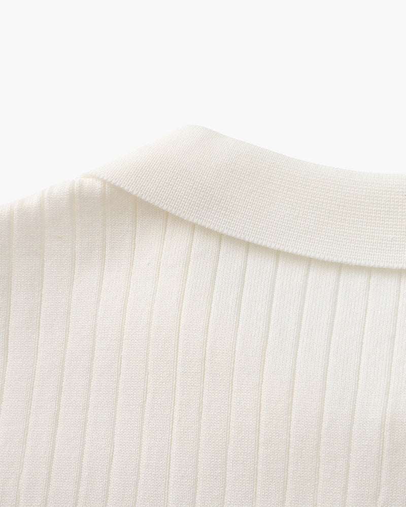 Men's Ribbed Polo Shirt | Structured | Summer