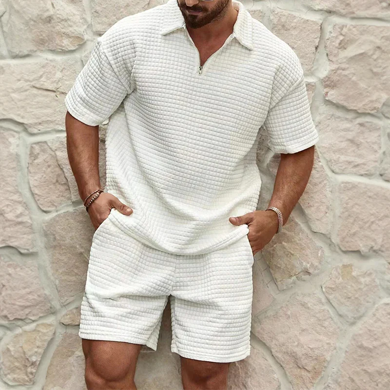 Men's Set | Relaxed | Casual | Summer - White