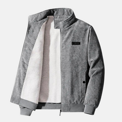 Men's Sherpa-Lined Bomber Jacket | Suede Look | Casual | Autumn