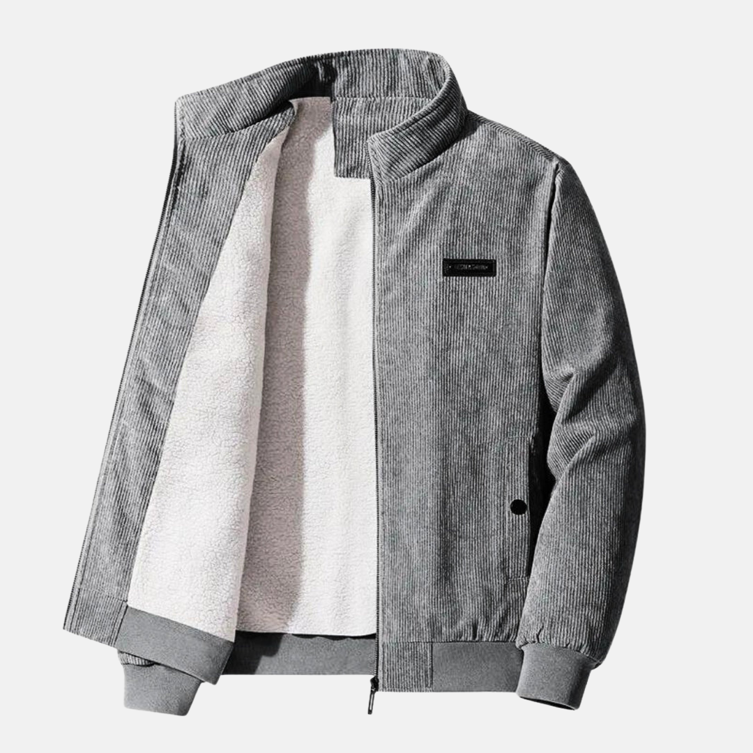 Men's Sherpa-Lined Bomber Jacket | Suede Look | Casual | Autumn