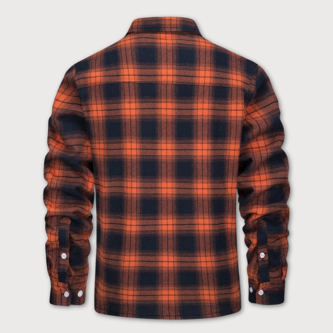 Men's Sherpa Lined Flannel Shirt Jacket | Warm | Autumn