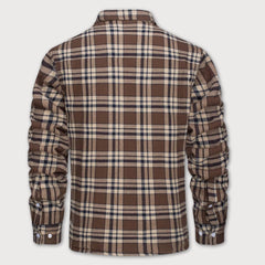 Men's Sherpa Lined Flannel Shirt Jacket | Warm | Autumn