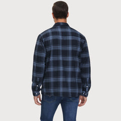 Men's Sherpa Lined Flannel Shirt Jacket | Warm | Autumn