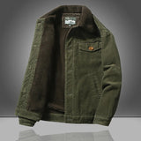 Men's Sherpa Lined Winter Jacket | Canvas | Winter - Green