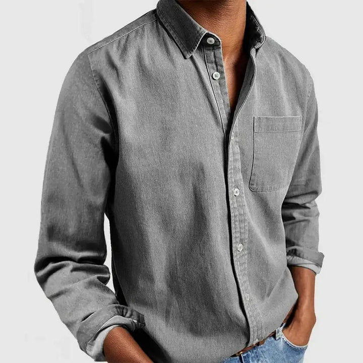 Men's Shirt | Casual | Long Sleeve | Spring - Gray