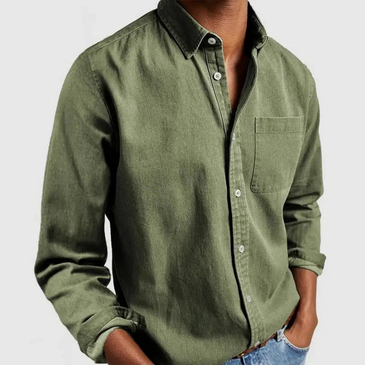 Men's Shirt | Casual | Long Sleeve | Spring - Green