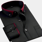Men's Shirt | Classic | Long Sleeve | Summer - Black