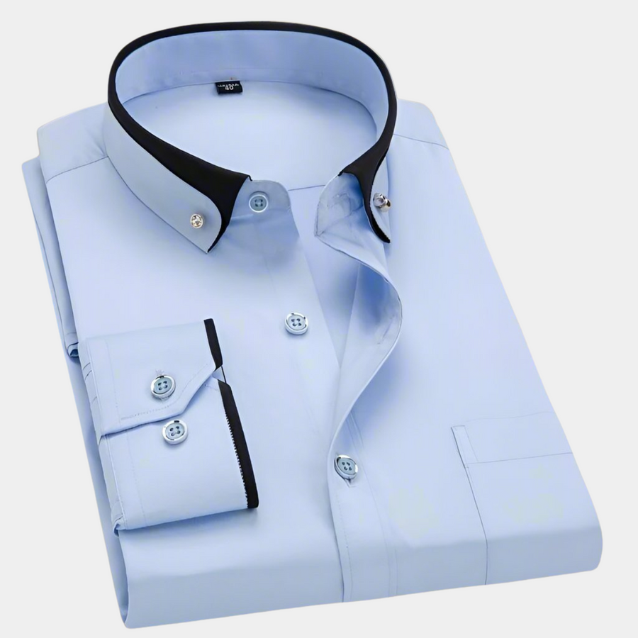 Men's Shirt | Classic | Long Sleeve | Summer - Light Blue