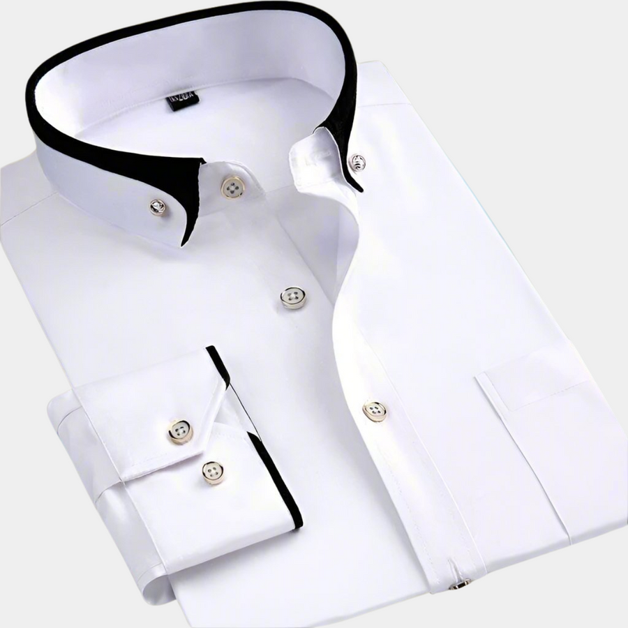 Men's Shirt | Classic | Long Sleeve | Summer - White