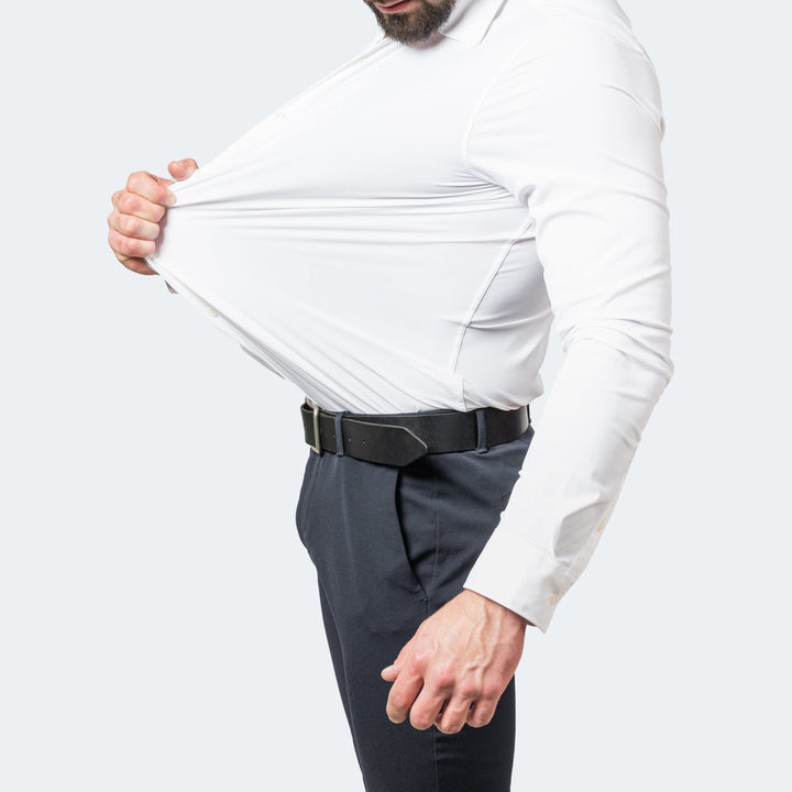 Men's Shirt | Long Sleeve | Stretch | Spring - White