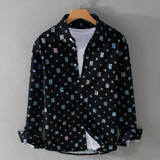 Men's Shirt | Printed | Short Sleeve | Spring - Black