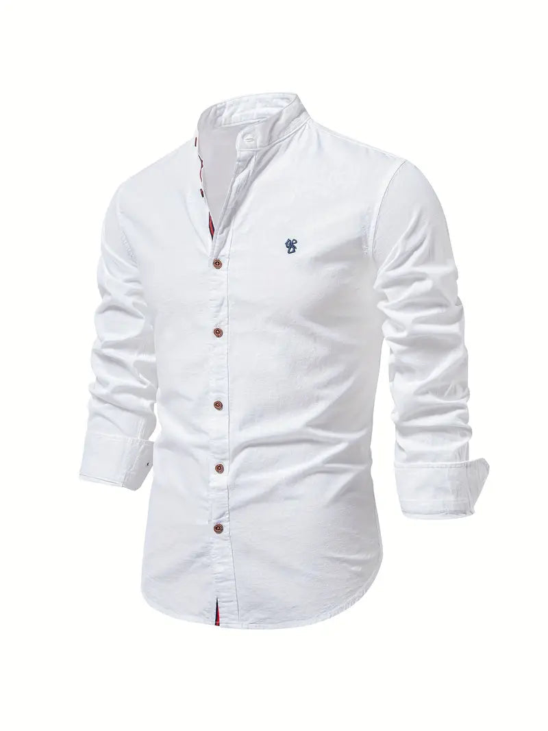 Men's Shirt | Slim Fit | Button-Down Collar | Spring - White