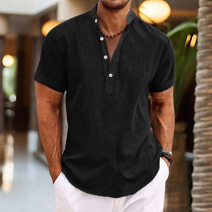 Men's Shirt | Slim Fit | Short Sleeve | Summer - Black