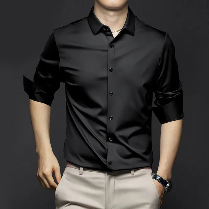 Men's Shirt | Tailored | Long Sleeve | Spring - Black