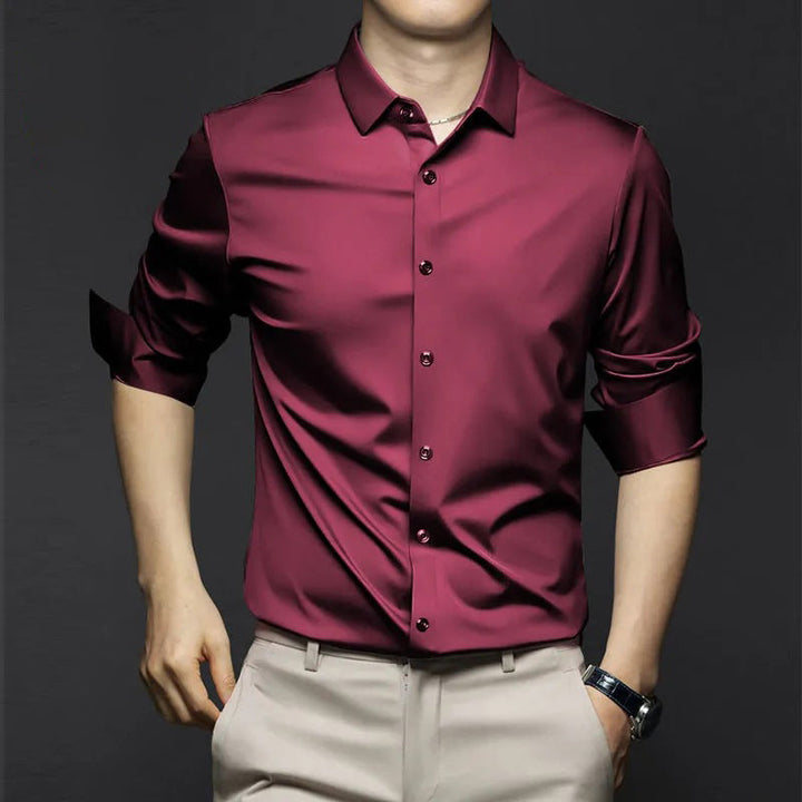 Men's Shirt | Tailored | Long Sleeve | Spring - Brown