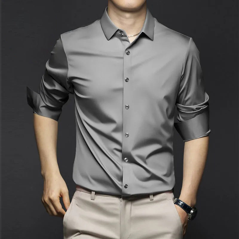 Men's Shirt | Tailored | Long Sleeve | Spring - Charcoal