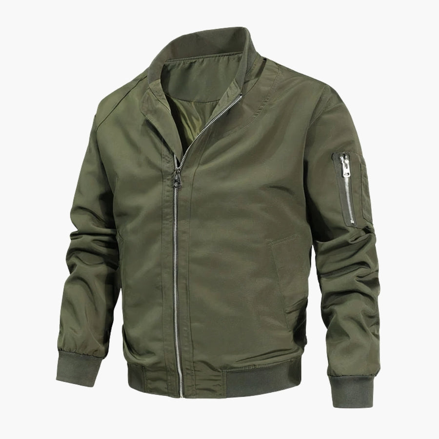 Men's Short Bomber | Sleeve Pocket | Winter - Green