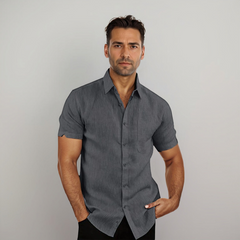 Men's Short-Sleeve Shirt | Casual | Summer - Ash