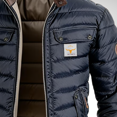 Men's Short Winter Jacket - Modern Navy
