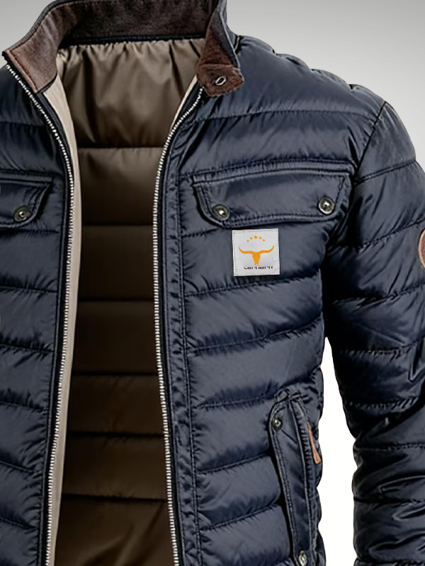 Men's Short Winter Jacket - Modern Navy