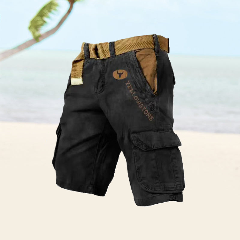 Men's Shorts | Cargo Relaxed Fit | Knee-Length | Summer - Black