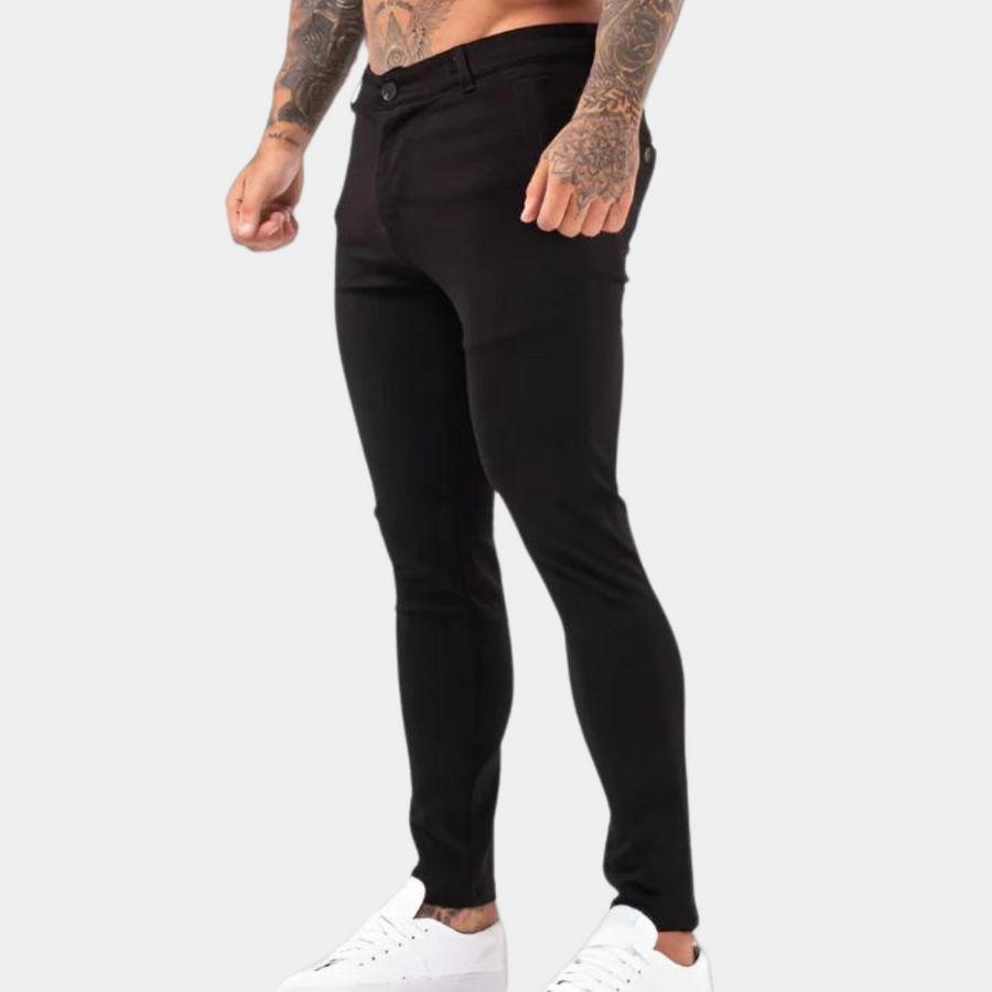 Men's Skinny Fit Jeans | Stretch Denim | Black | Winter - Black