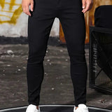 Men's Skinny Fit Jeans | Stretch Denim | Modern | Autumn - Black