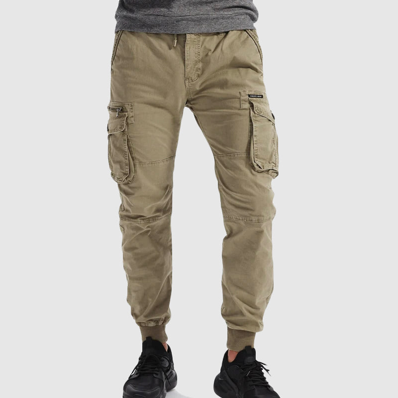 Men's Slim-Fit Cargo Jogger Pants - Adjustable Waist | Spring