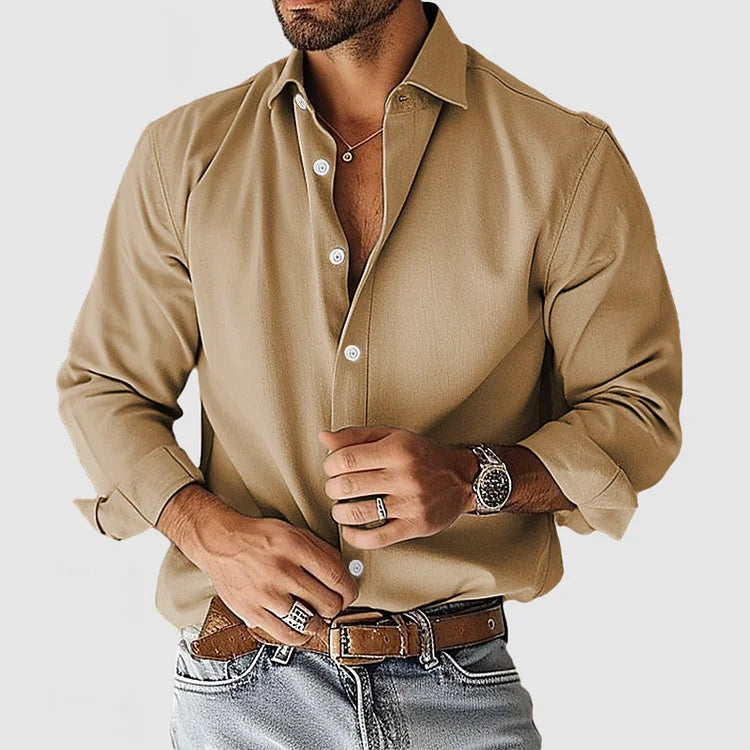 Men's Slim Fit Shirt | Tailored | Autumn - Khaki